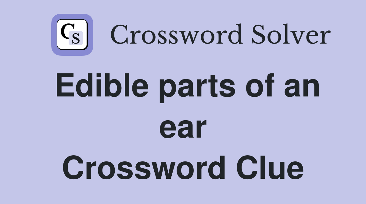 Edible parts of an ear Crossword Clue