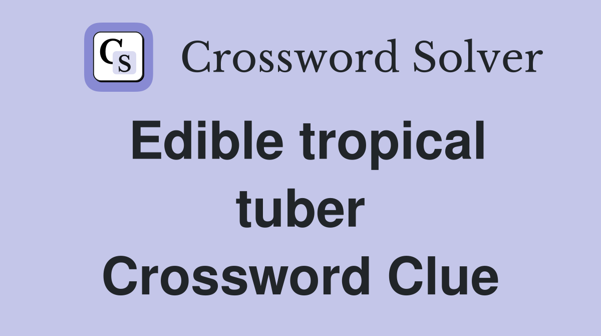 Edible tropical tuber Crossword Clue