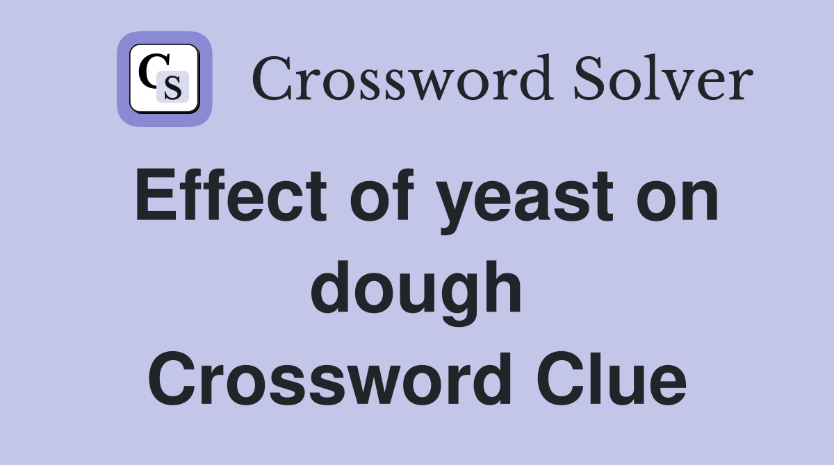Effect of yeast on dough Crossword Clue