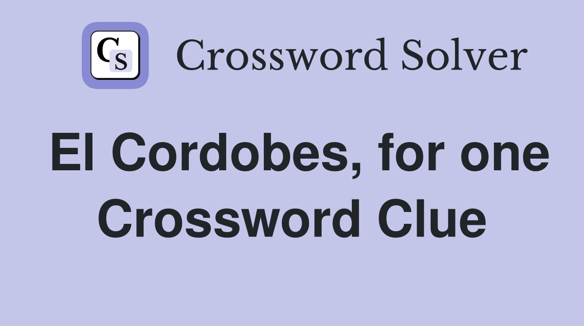 El Cordobes, for one Crossword Clue