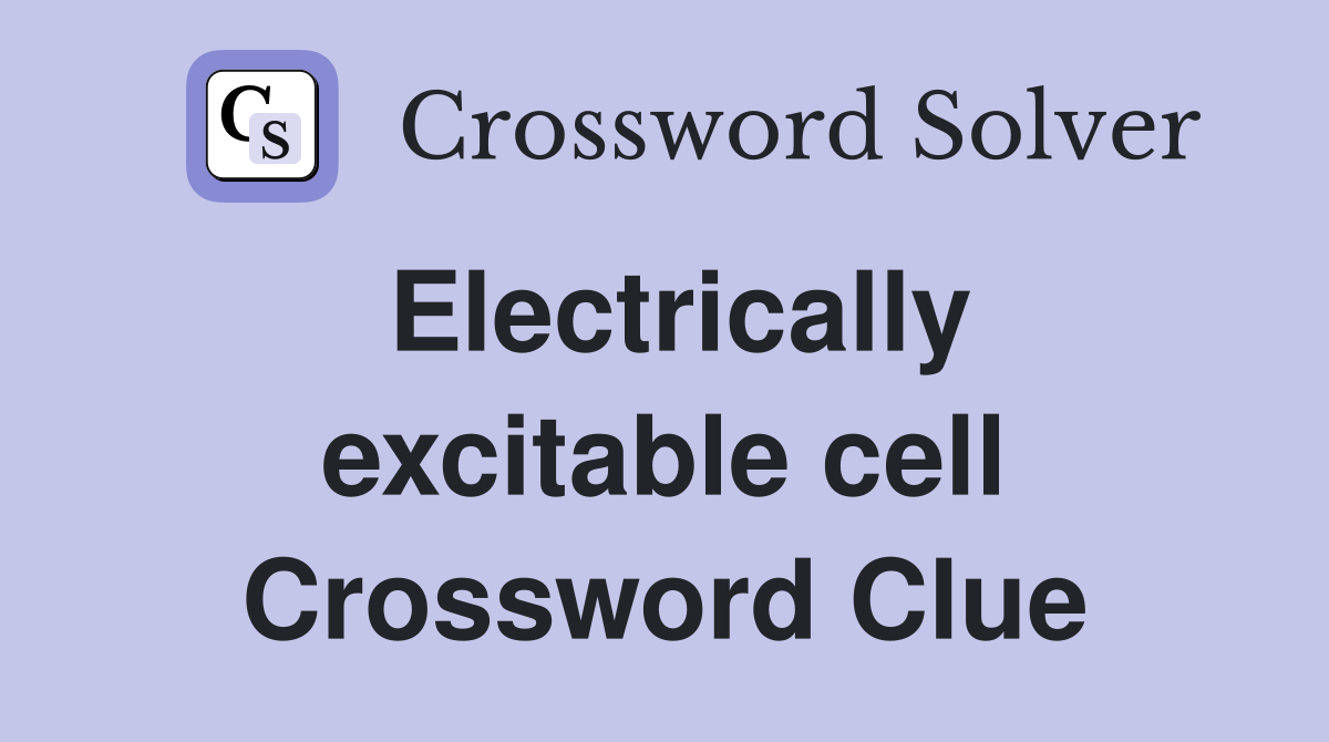 Electrically excitable cell Crossword Clue