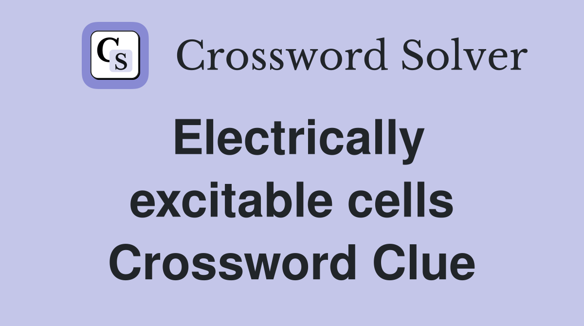 Electrically excitable cells Crossword Clue