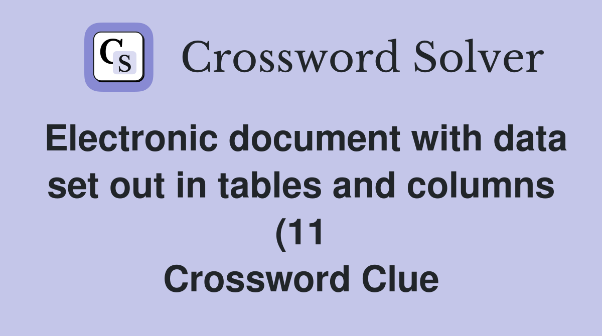 Electronic document with data set out in tables and columns (11 Electronic document with data set out in tables and columns (11