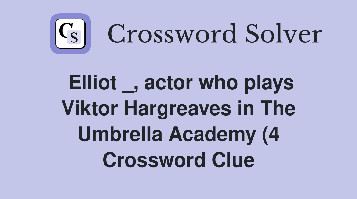 Elliot actor who plays Viktor Hargreaves in The Umbrella Academy (4 Elliot actor who plays Viktor Hargreaves in The Umbrella Academy (4