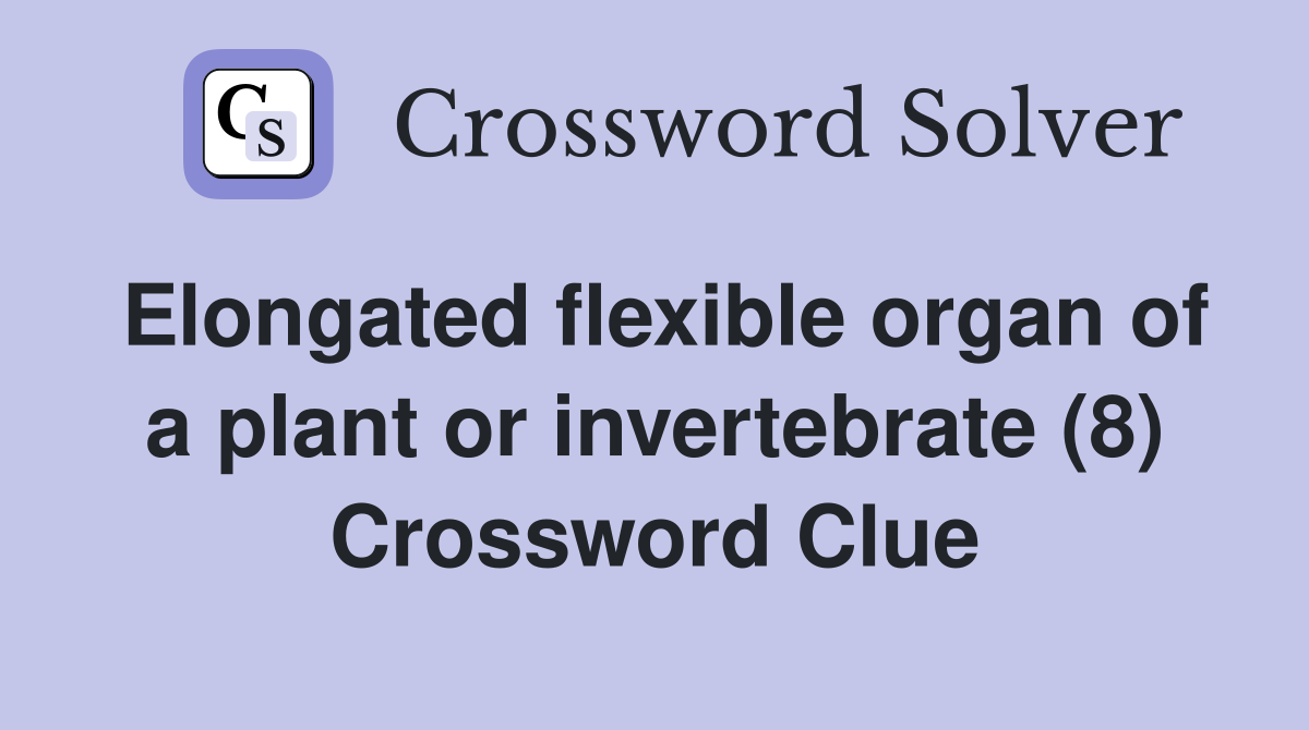 Elongated flexible organ of a plant or invertebrate (8) Crossword Clue