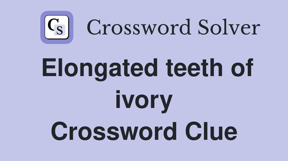 Elongated teeth of ivory Crossword Clue