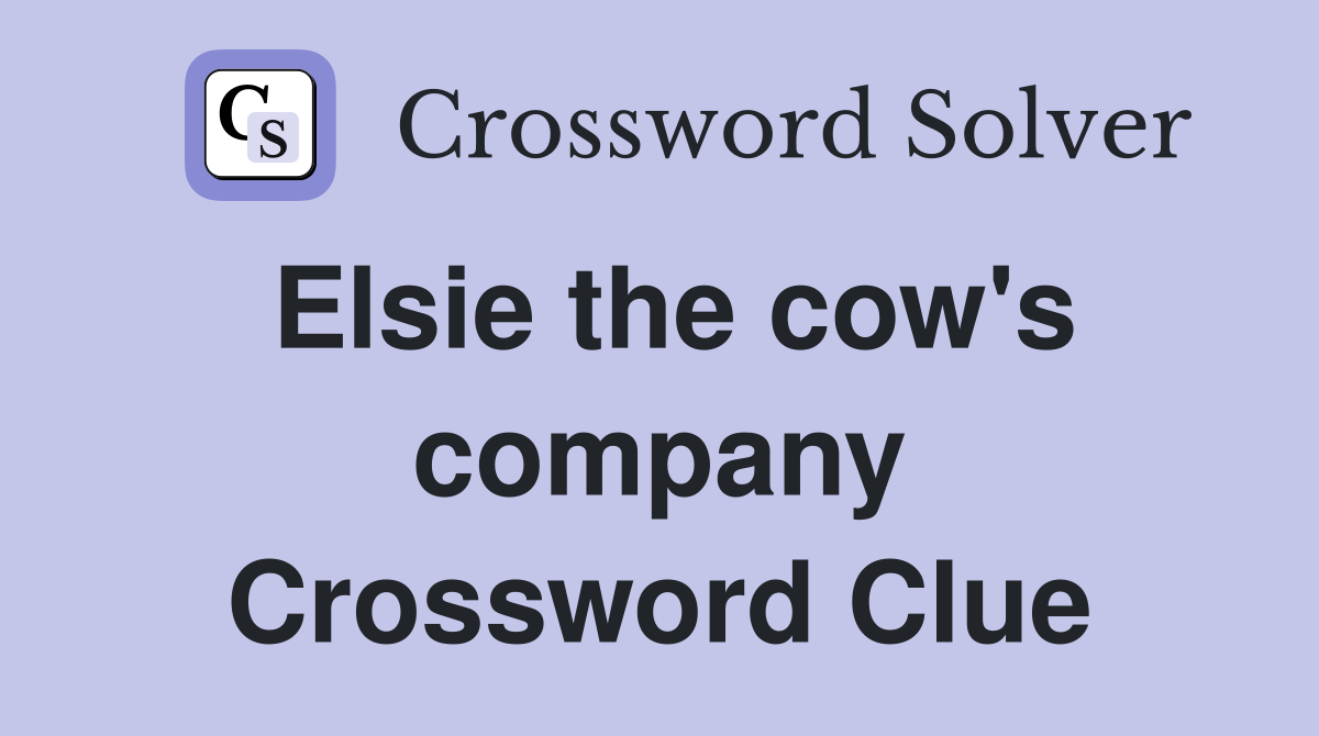 Elsie the cow's company Crossword Clue