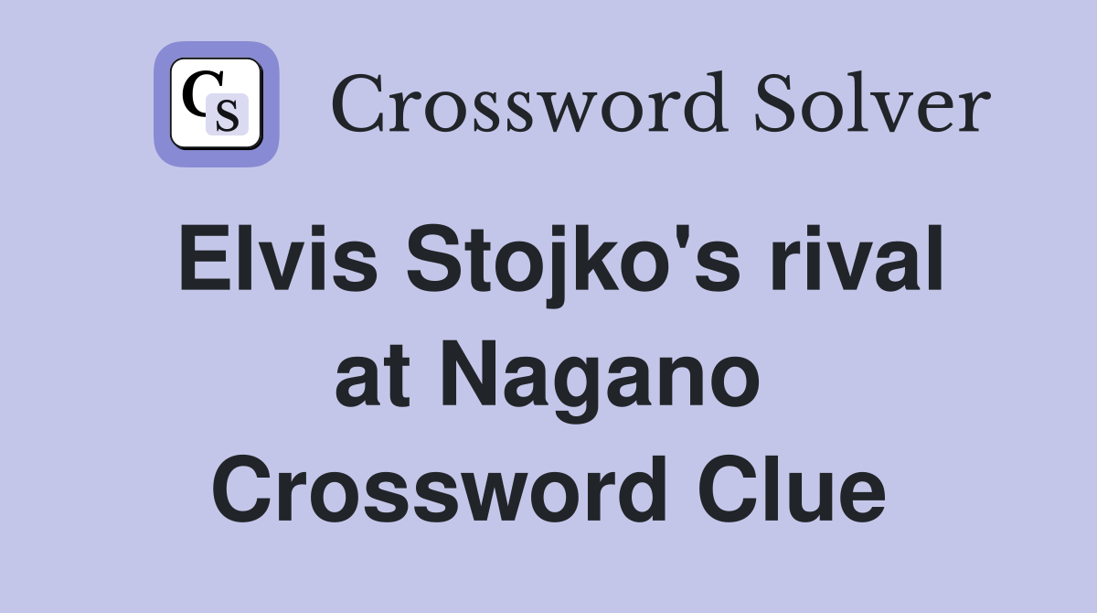 Elvis Stojko's rival at Nagano Crossword Clue