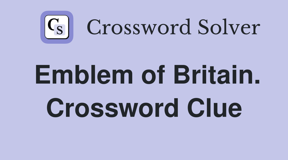 Emblem of Britain. Crossword Clue