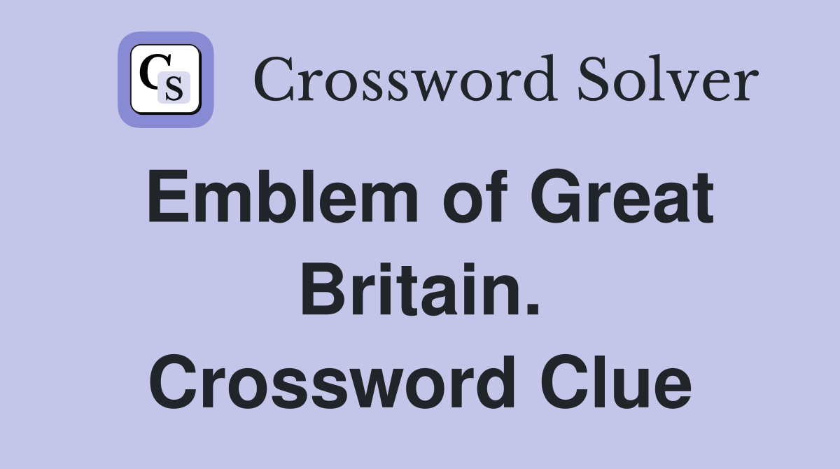 Emblem of Great Britain. Crossword Clue