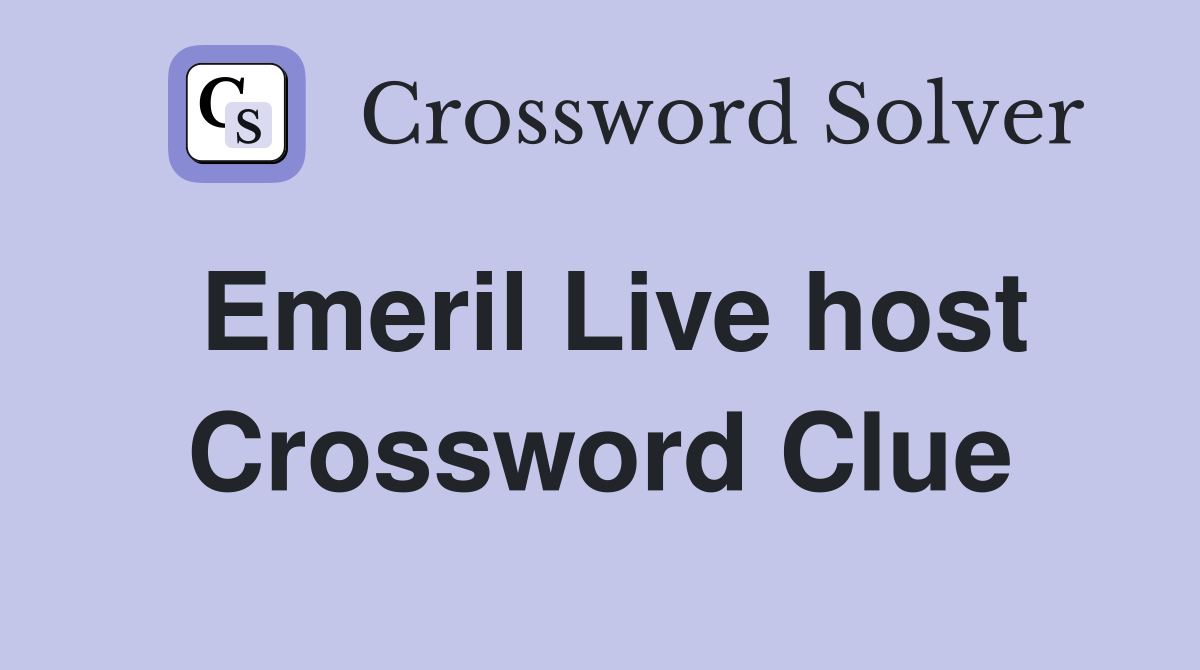 Emeril Live host Crossword Clue