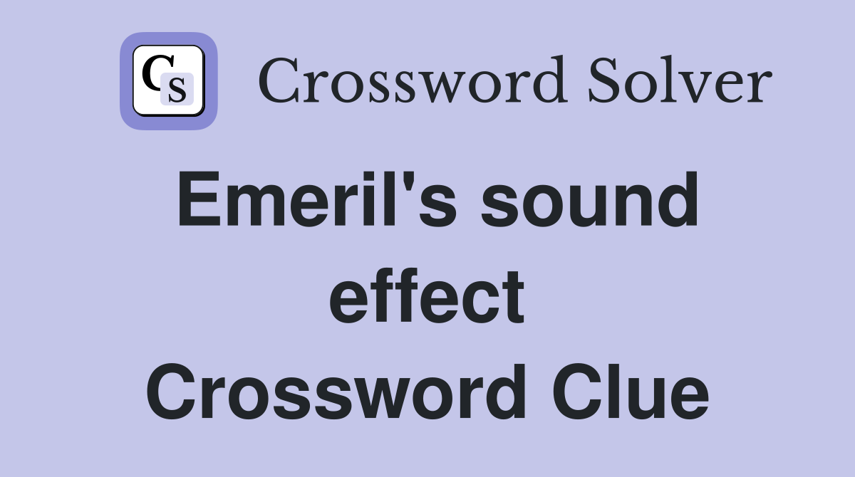 Emeril's sound effect Crossword Clue