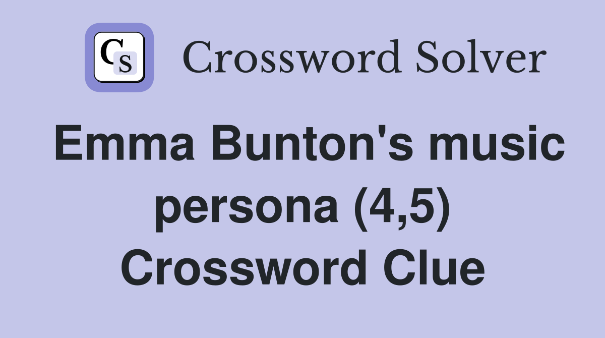 Emma Bunton's music persona (4,5) Crossword Clue