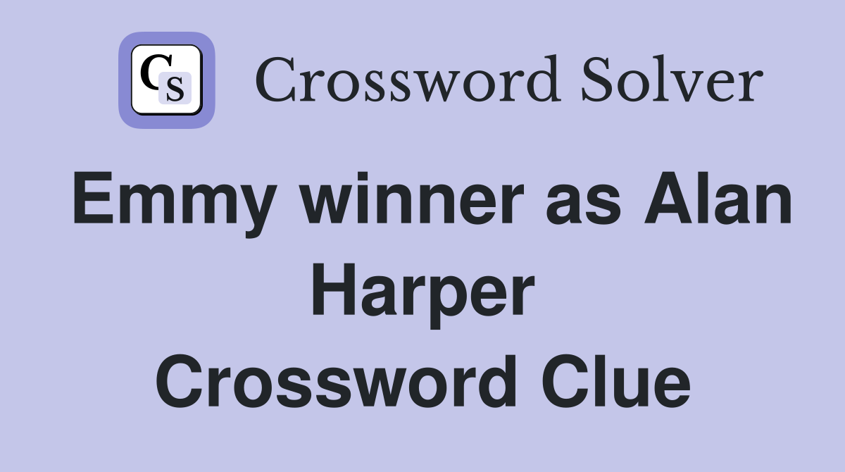 Emmy winner as Alan Harper Crossword Clue