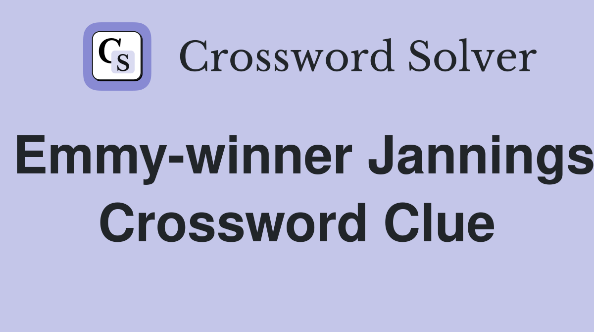 Emmy-winner Jannings Crossword Clue