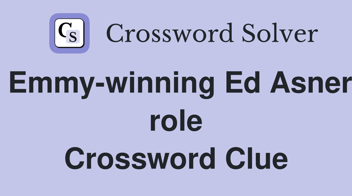 Emmy-winning Ed Asner role Crossword Clue