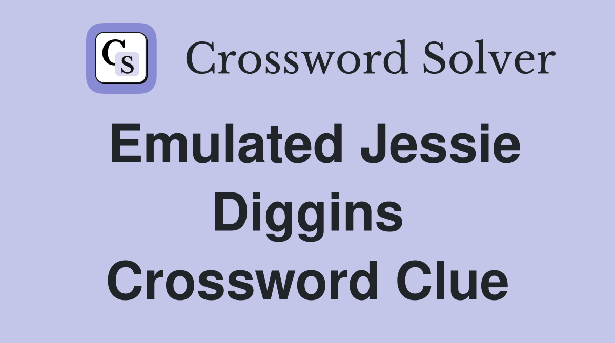 Emulated Jessie Diggins Crossword Clue