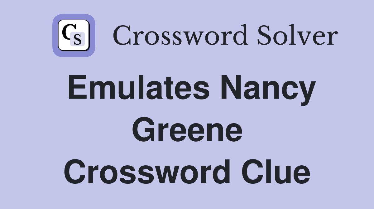 Emulates Nancy Greene Crossword Clue