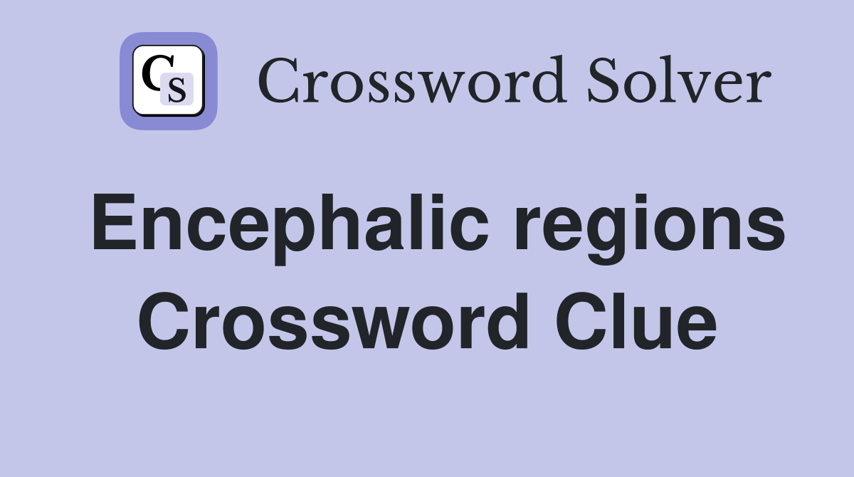 Encephalic regions Crossword Clue