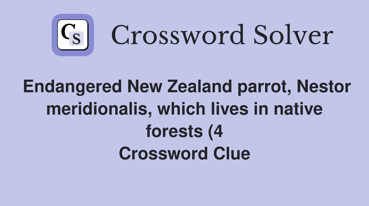 Endangered New Zealand parrot Nestor meridionalis which lives in Endangered New Zealand parrot Nestor meridionalis which lives in