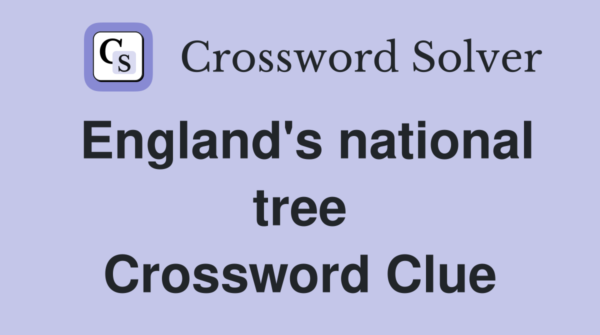 England's national tree Crossword Clue
