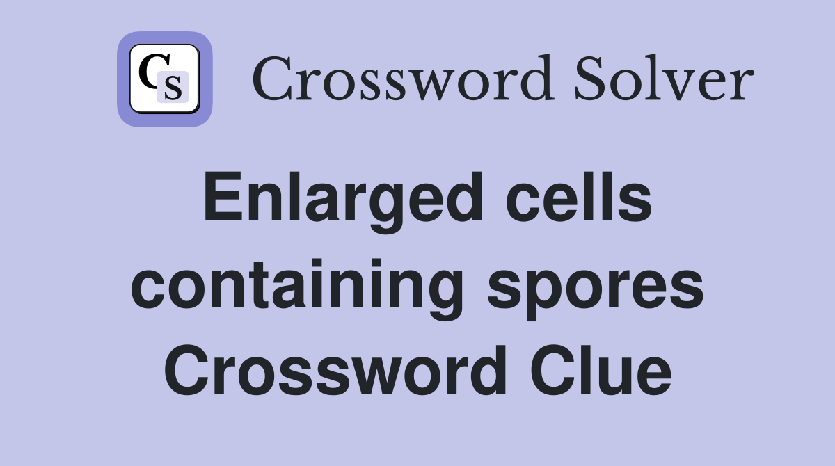 Enlarged cells containing spores Crossword Clue