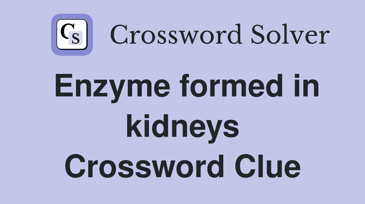 Enzyme formed in kidneys Crossword Clue