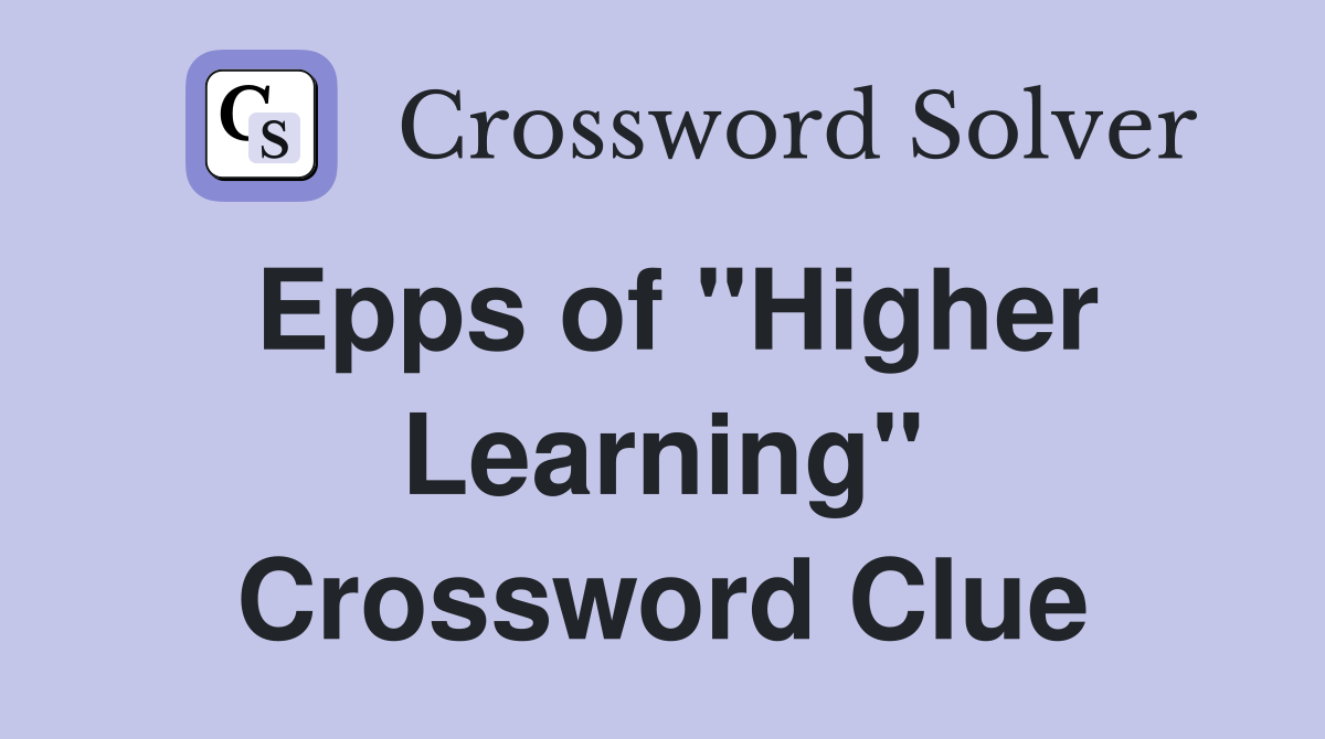 Epps of "Higher Learning" Crossword Clue