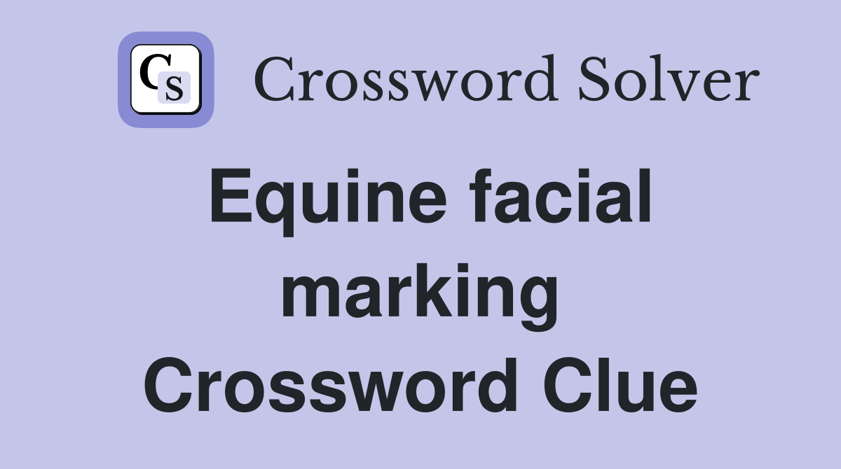 Equine facial marking Crossword Clue
