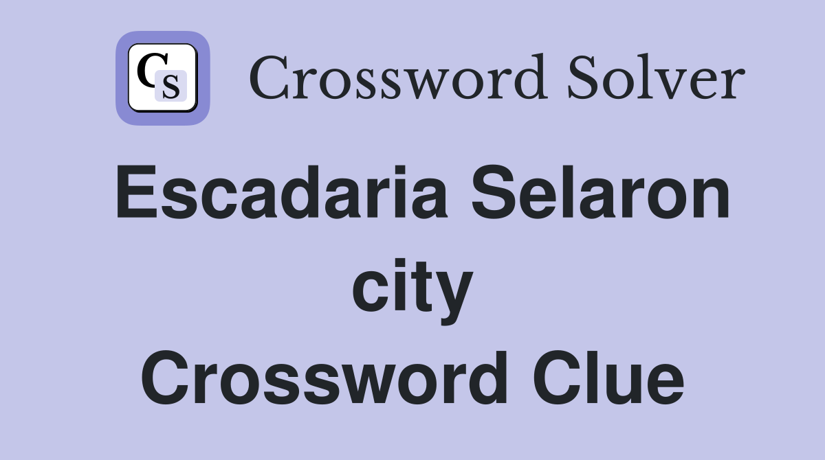 Escadaria Selaron city Crossword Clue