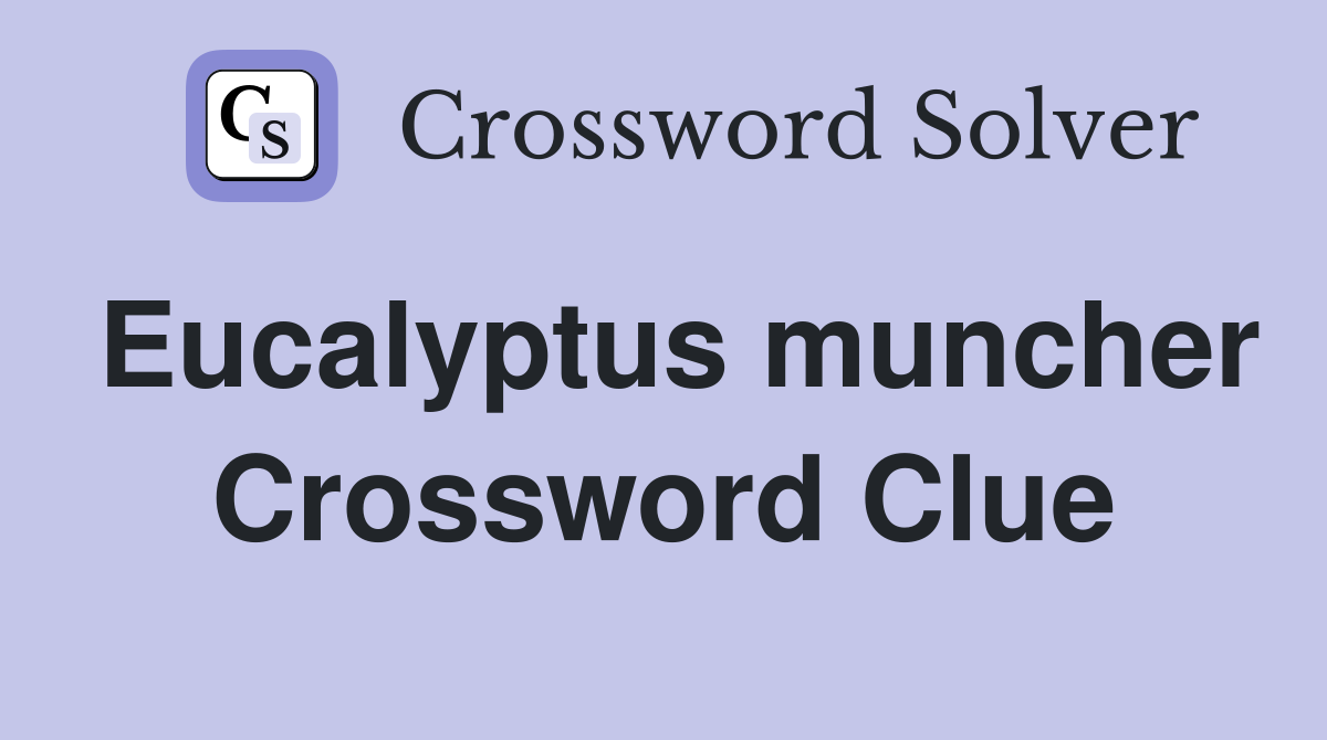 Eucalyptus muncher Crossword Clue
