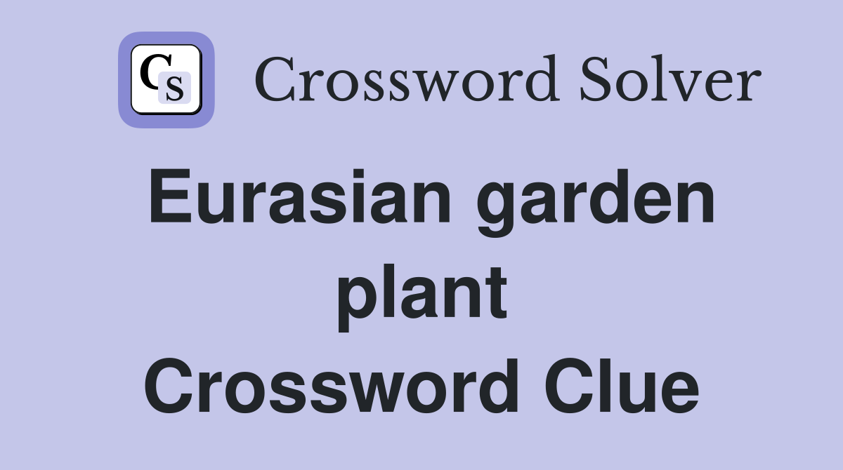 Eurasian garden plant Crossword Clue