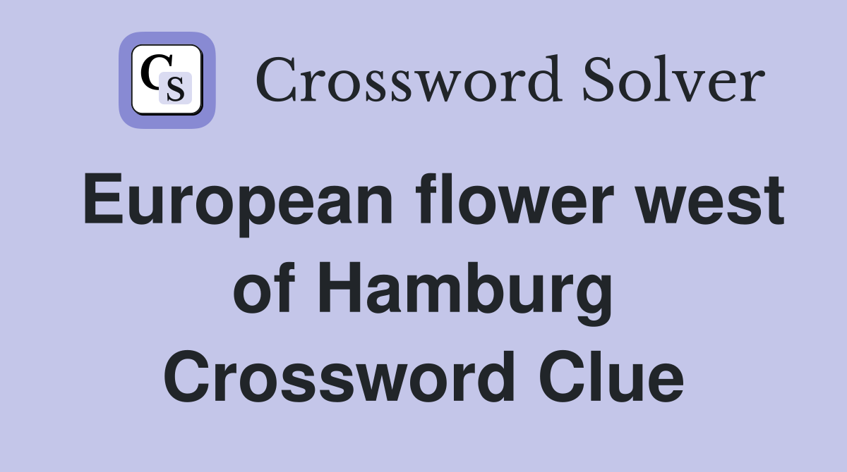 European flower west of Hamburg Crossword Clue