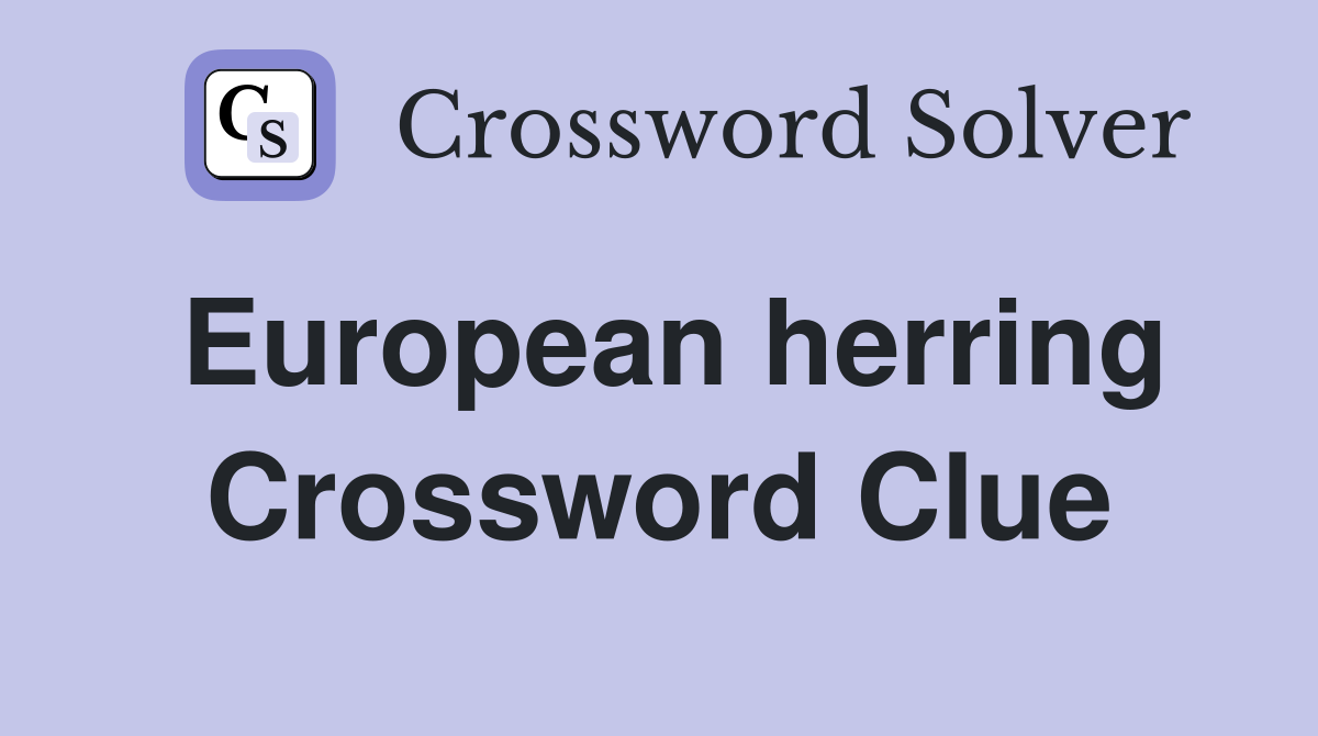 European herring Crossword Clue