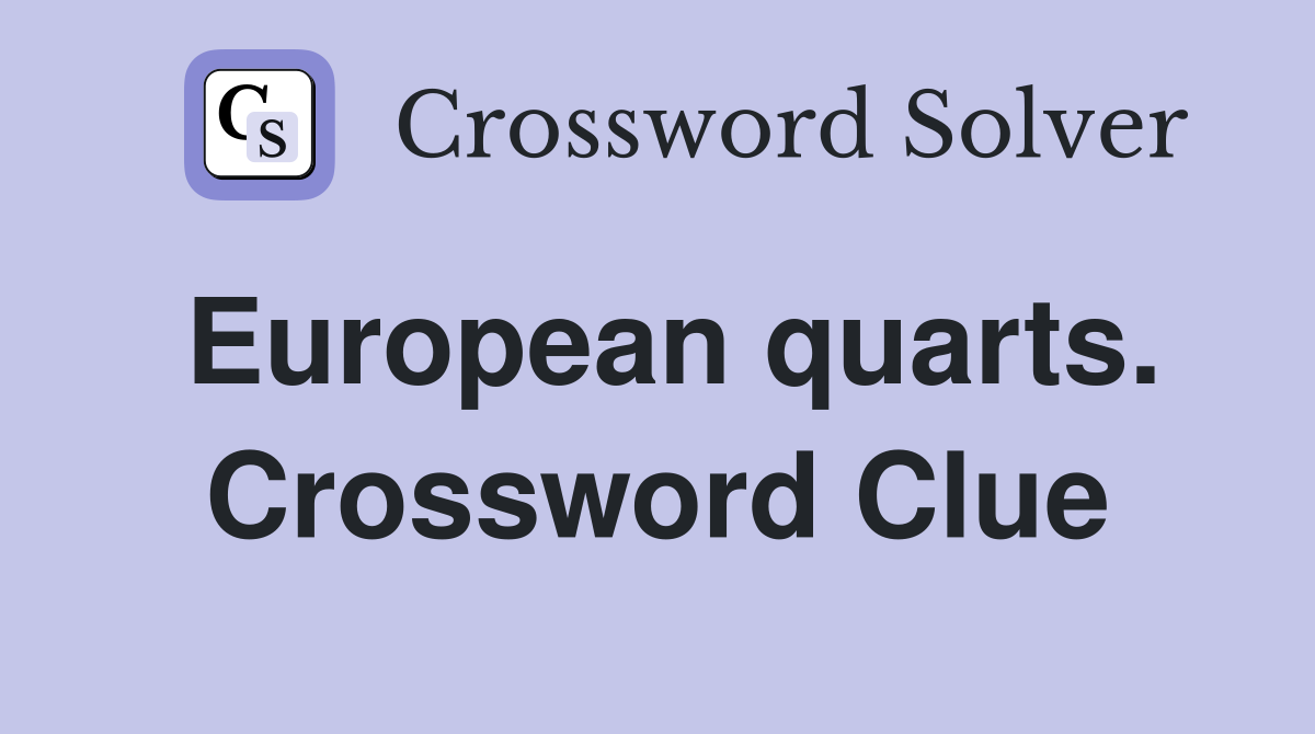 European quarts. Crossword Clue