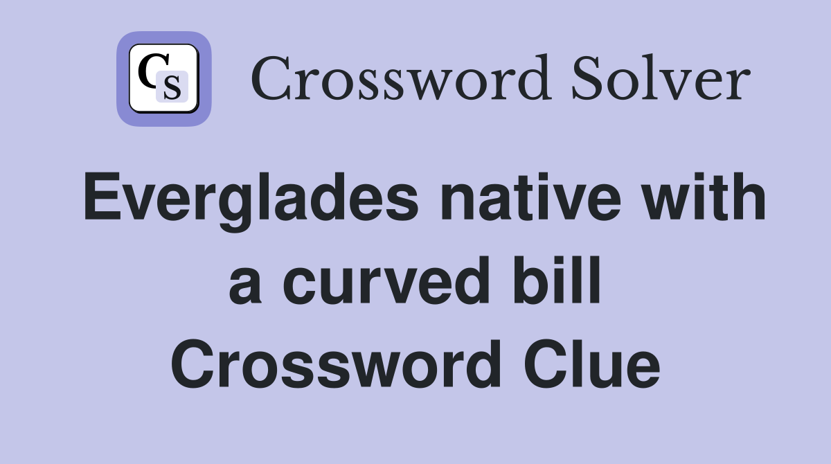 Everglades native with a curved bill Crossword Clue