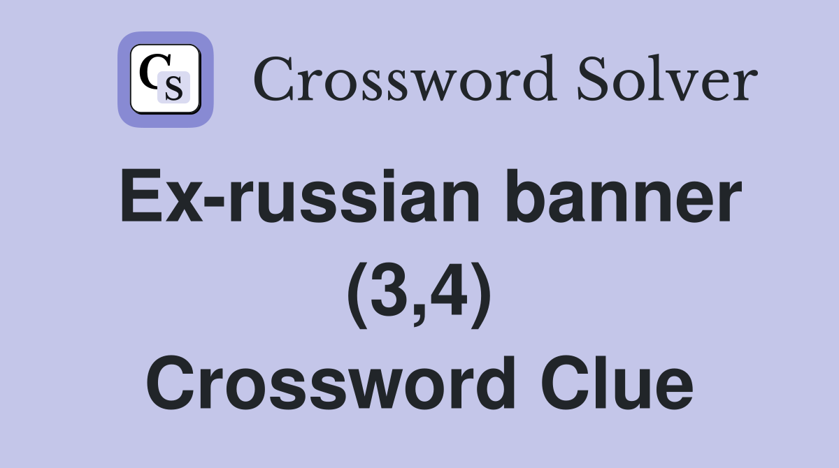 Ex-russian banner (3,4) Crossword Clue