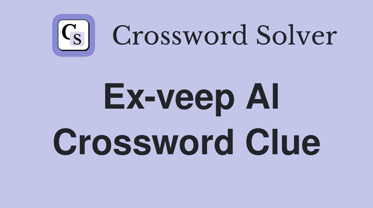 Ex-veep Al Crossword Clue