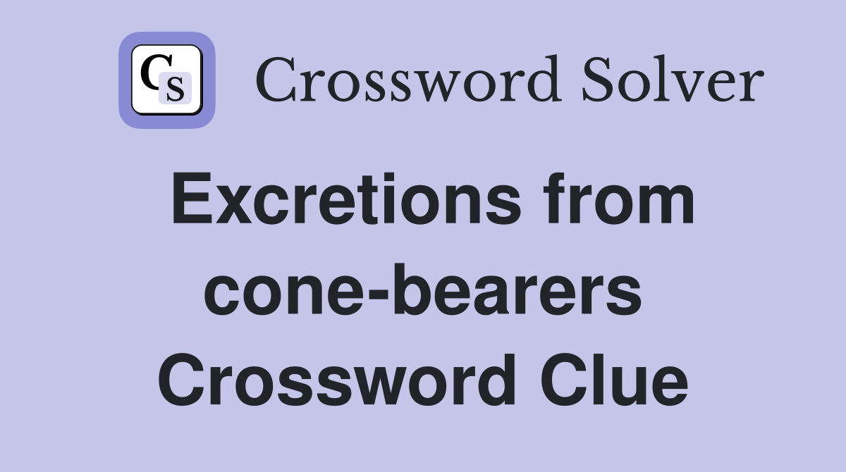 Excretions from cone-bearers Crossword Clue