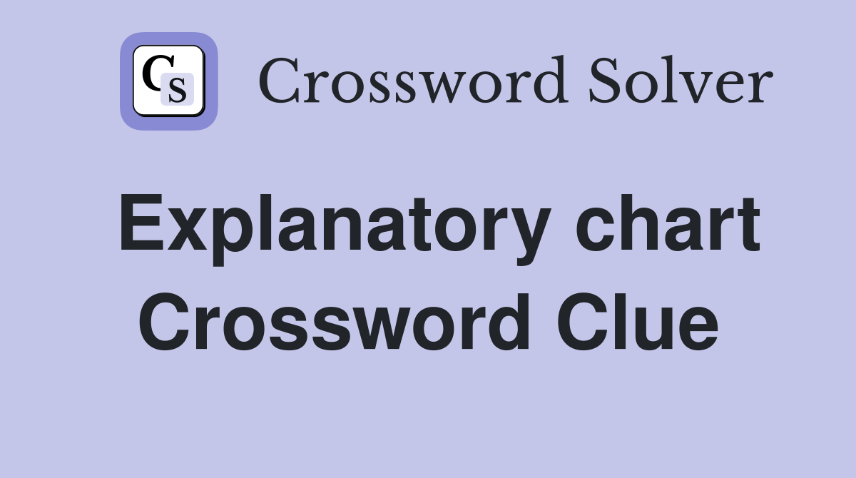 Explanatory chart Crossword Clue