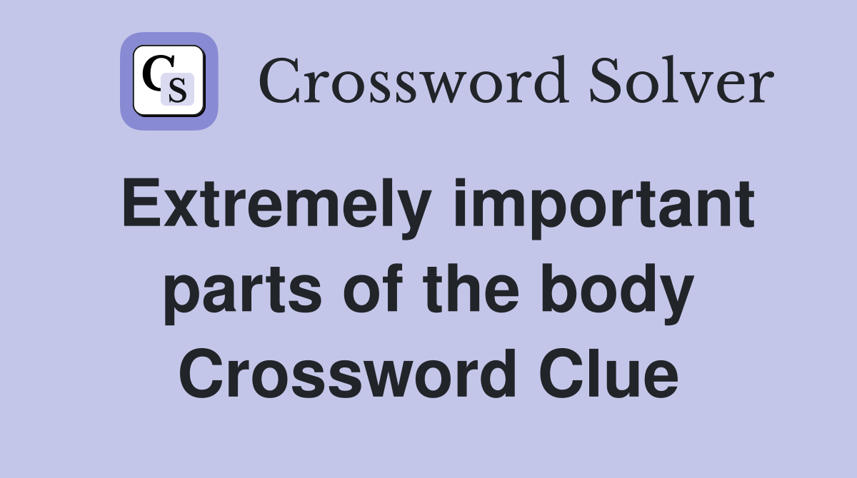 Extremely important parts of the body Crossword Clue