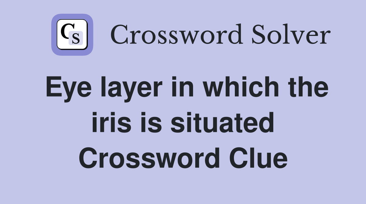 Eye layer in which the iris is situated Crossword Clue