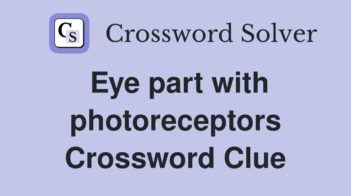 Eye part with photoreceptors Crossword Clue