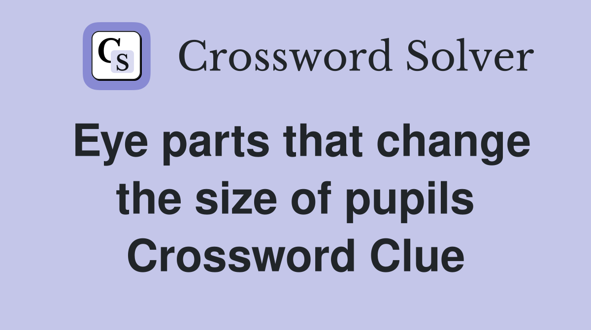 Eye parts that change the size of pupils Crossword Clue