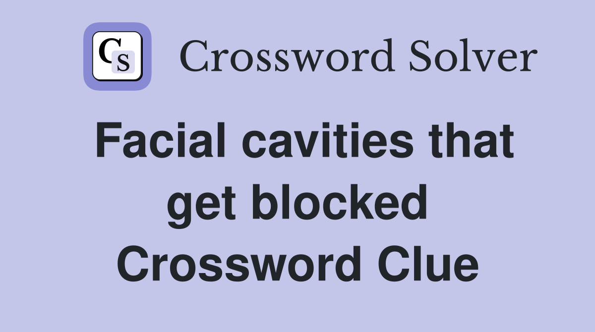 Facial cavities that get blocked Crossword Clue