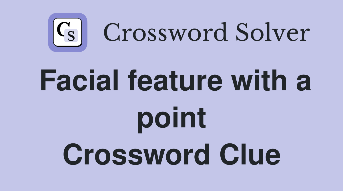 Facial feature with a point Crossword Clue