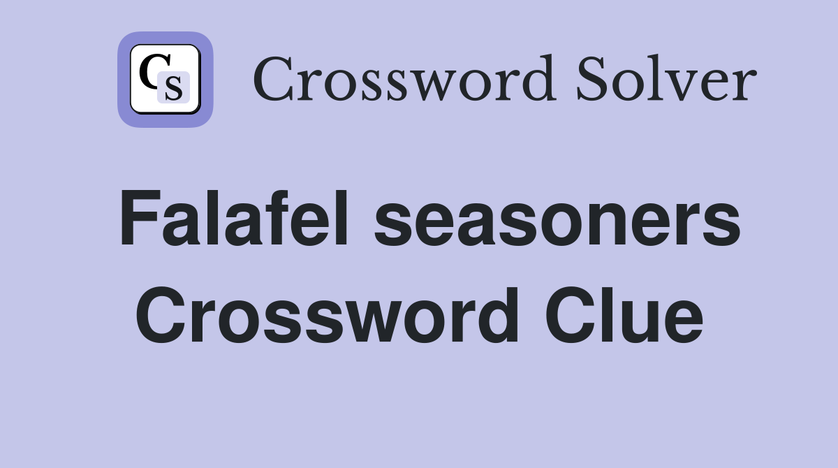 Falafel seasoners Crossword Clue