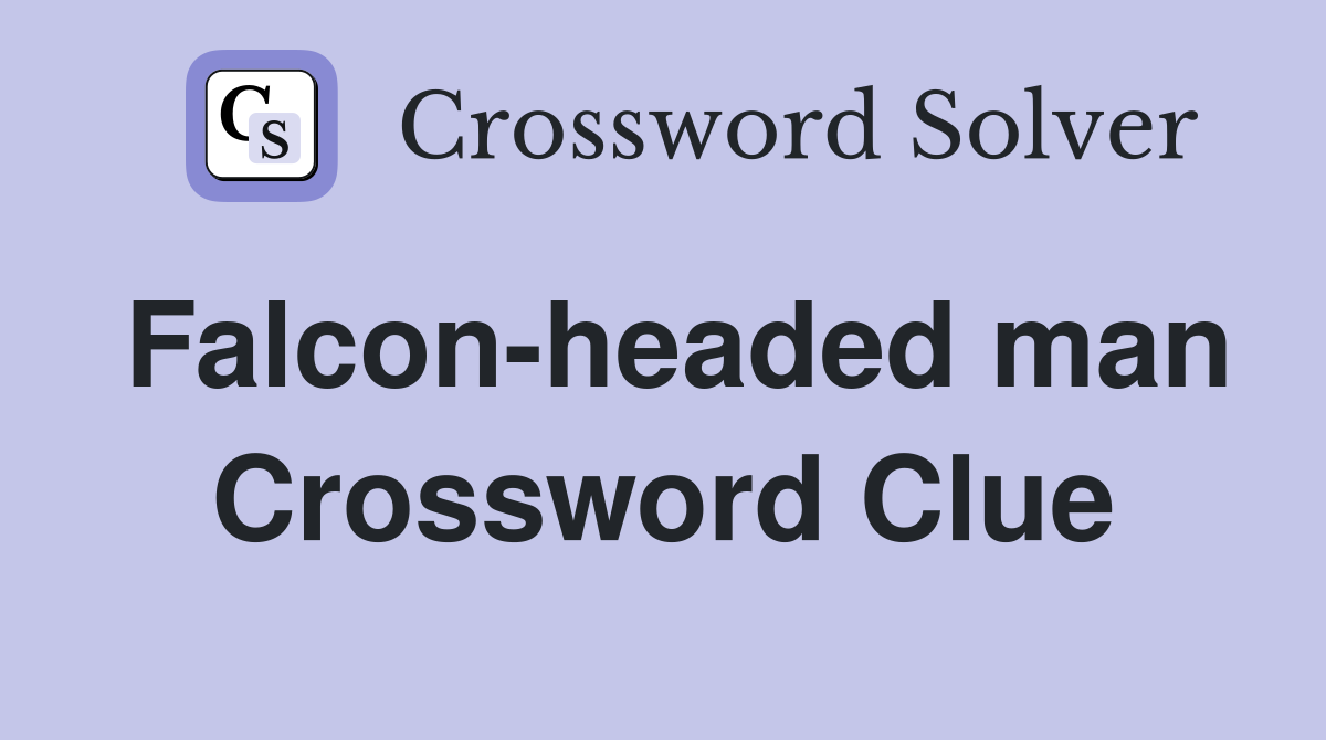 Falcon-headed man Crossword Clue