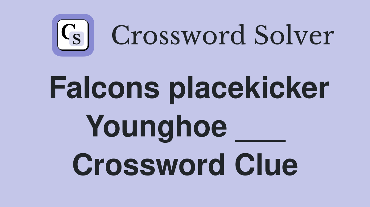 Falcons placekicker Younghoe ___ Crossword Clue