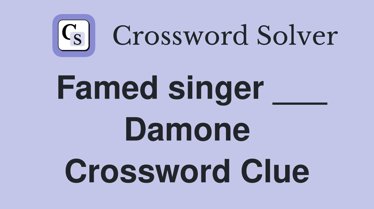 Famed singer ___ Damone Crossword Clue